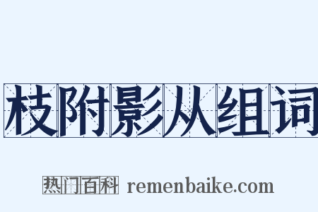 枝附影从组词是什么意思的图片